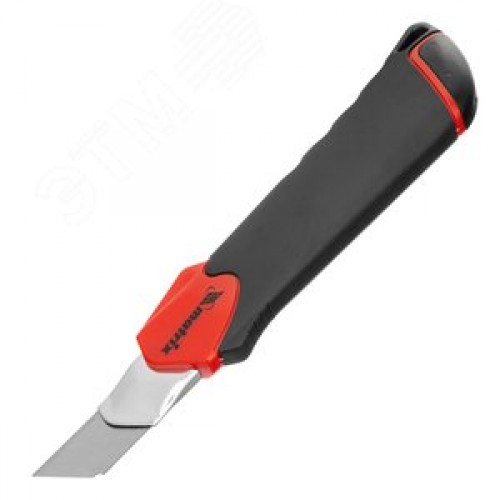 Нож, 18 мм выдвиж. лезвие QUICK BLADE мет. направл., двойная фикс., эргоном. двухком.рук.