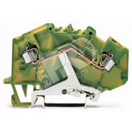 Клемма двухпроводная с заземлением