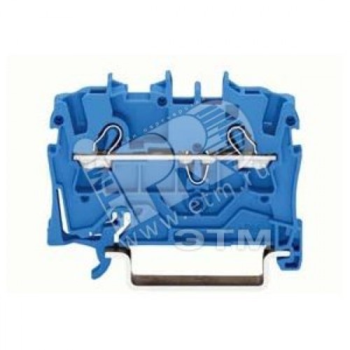 Клемма двухпроводная проходная 0.25-2.5(4)мм.кв. на DIN рейку