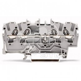 Клемма 4-проводная проходная на DIN рейку