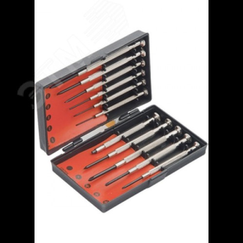 Набор отверток для точных работ, 11 шт., PH + SL, HCS, Point рукоятка