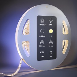 Лента светодиодная 24В 2216 21,5Вт/м 3000К 5м IP 20