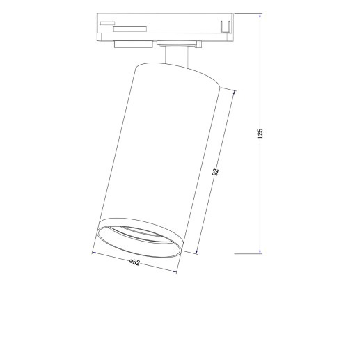 Светильник трековый Focus S Unity GU10 10 Вт