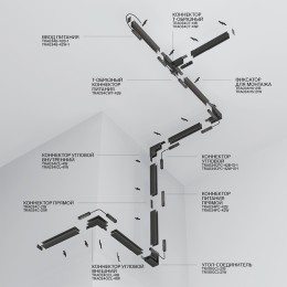 Шинопровод 3м Exility накладной/подвесной белый