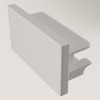 Заглушка торцевая 1шт Unity накладной белый