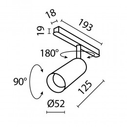 Светильник трековый Focus Led Exility 4000K 12Вт 24 град