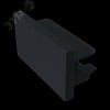 Заглушка торцевая Unity накладной черный 1 шт