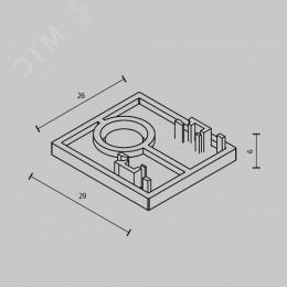 Заглушки для накладного низкопрофильного шинопровода Exility 2шт