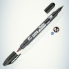 Маркер перманентный двухсторонний Luxor 150 черный, пулевидный, 0,7/1мм
