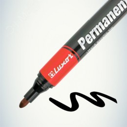 Маркер перманентный Luxor 250 черный, пулевидный, 1-3мм
