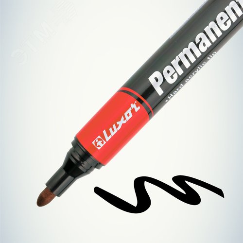 Маркер перманентный Luxor 250 черный, пулевидный, 1-3мм