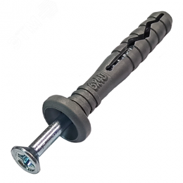 Дюбель-гвоздь 6х40 грибовидный бортик полипропилен