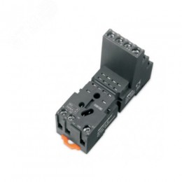 Цоколь, винтовой зажим, черный, на рейку DIN35-панель