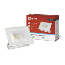 Прожектор светодиодный СДО-7 30 Вт 6500К IP65 белый IN HOME