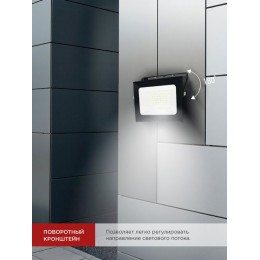 Прожектор светодиодный СДО-7 100 Вт 6500К IP65 черный IN HOME