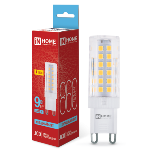 Лампа светодиодная LED-JCD 230В 9Вт G9 6500К 860Лм IN HOME