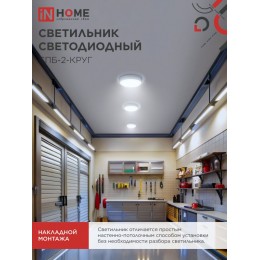 Светильник светодиодный СПБ-2-КРУГ 20 Вт 6500К 1400Лм 250 мм белый IN HOME