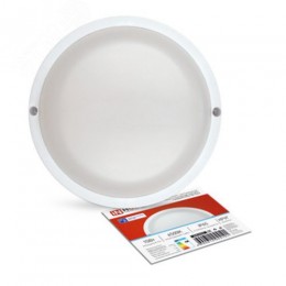 Светильник светодиодный герметичный СПП МД-1565-КРУГ 15 Вт 6500К 1350 Лм с микроволновым датчиком IP65 140мм IN HOME