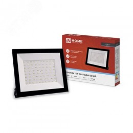 Прожектор светодиодный СДО-7 100 Вт 6500К IP65 черный IN HOME