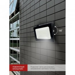 Прожектор светодиодный СДО-7 70 Вт 6500К IP65 черный IN HOME