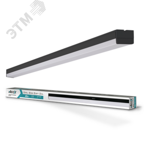 Светильник светодиодный ДБО-LINE 48Вт 4000К 4800Лм 100лм/Вт черный IP40