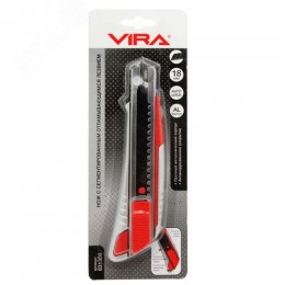 Нож с сегментированным лезвием металлический Auto lock 18 мм