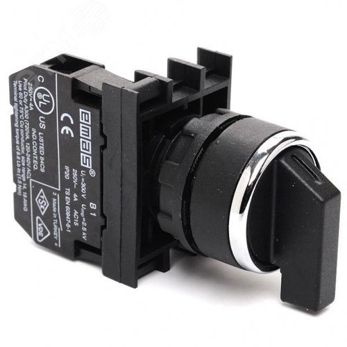 Переключатель 0-1 (1НО), с фиксацией, серия B (250В AC, 4А), IP50