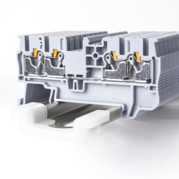 Клемма проходная, зажим push-in, серая 24 A, 1000 В, 2.5 кв. мм (1 уп-55шт) RYK 2.5 FO-V0 KLR