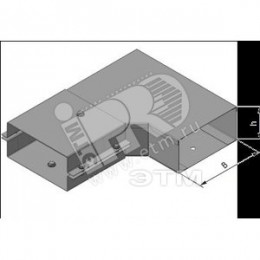 Короб угловой горизонтальный У1109 У3
