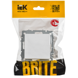 BRITE Заглушка с суппортом МЗ10-БрАБ арктический белый IEK