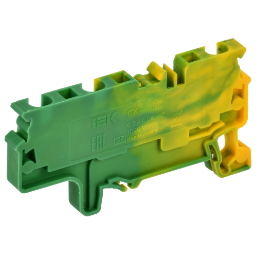 ARMAFIX Клемма пружинная CX4-3 PE 4мм2 трехконтактная заземляющая IEK