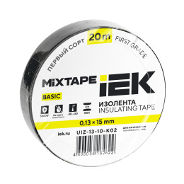 MIXTAPE BASIC Изолента 0,13х15мм черная 20м IEK