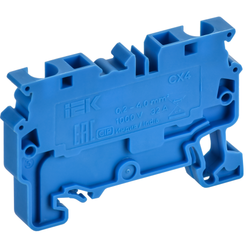ARMAFIX Клемма пружинная CX4 BU 4мм2 проходная синяя IEK