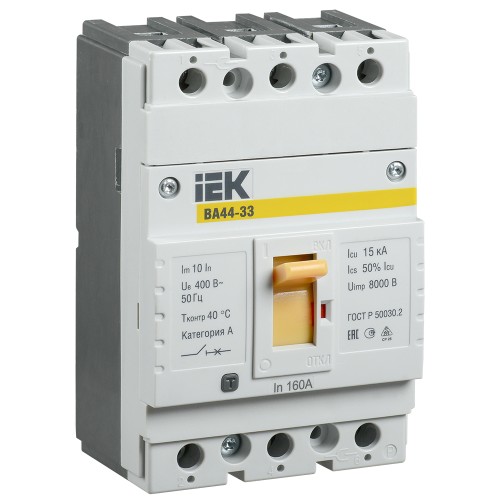 Выключатель автоматический ВА44-33 3Р 160А 15кА IEK