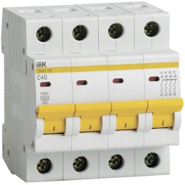 KARAT Автоматический выключатель ВА47-29 4P C 40А 4,5кА IEK