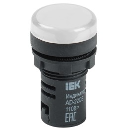 Лампа AD22DS(LED)матрица d=22мм белый 24В AC/DC IEK