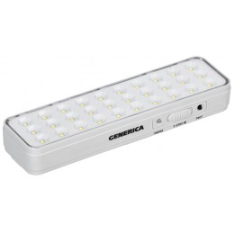 Светильник светодиодный аккумуляторный ДБА 1030 непостоянного действия 30LED 5ч 3Вт GENERICA