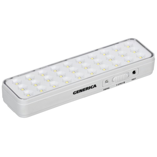 Светильник светодиодный аккумуляторный ДБА 1030 непостоянного действия 30LED 5ч 3Вт GENERICA