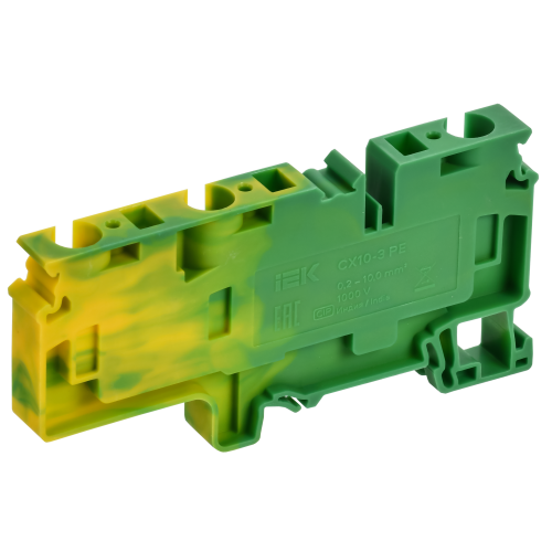 ARMAFIX Клемма пружинная CX10-3 PE 10мм2 трехконтактная заземляющая IEK
