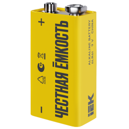 Батарейка щелочная Alkaline 6LR61 9V (1шт/блистер) IEK