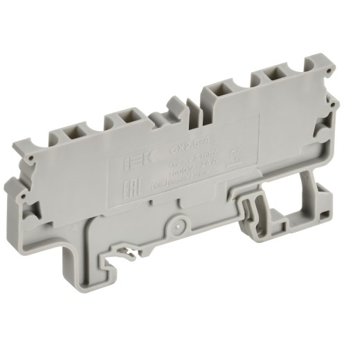 ARMAFIX Клемма пружинная CX2.5-4 2,5мм2 четырехконтактная серая IEK