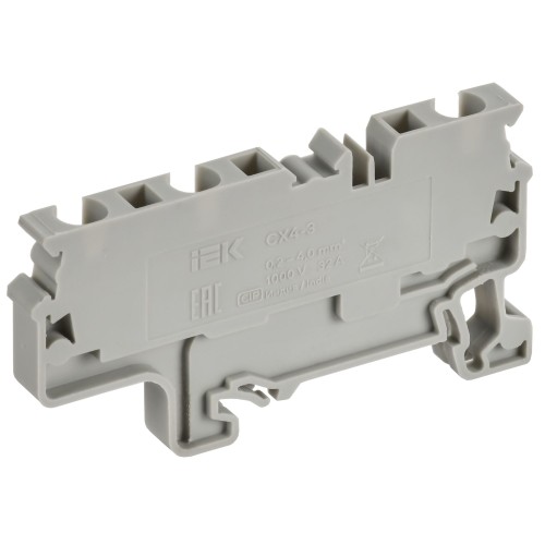 ARMAFIX Клемма пружинная CX4-3 4мм2 трехконтактная серая IEK