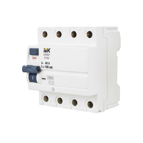 ARMAT Выключатель дифференциального тока R10N 4P 40А 100мА тип AC IEK