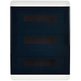 TEKFOR Корпус пластиковый ЩРВ-П-54 IP41 черная прозрачная дверь IEK