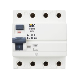 ARMAT Выключатель дифференциального тока R10N 4P 25А 30мА тип AC IEK