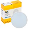 Светильник светодиодный ДПО 2012Д 12Вт IP54 6500К круг белый с акустическим датчиком IEK