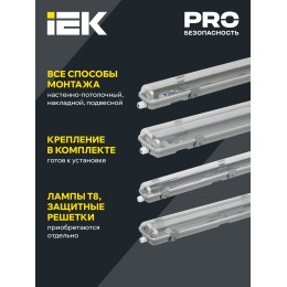 Светильник ДСП 2102 под светодиодную лампу 2хT8 600мм IP65 IEK