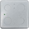 PRIMER Лючок с откидной крышкой неукомплектованный на 3 модуля IP42 нержавеющая сталь IEK