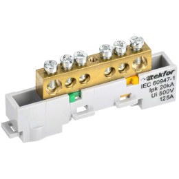 TEKFOR Шина PE ''земля'' неизолированная на универсальном держателе 8х12-6-Ж IEK