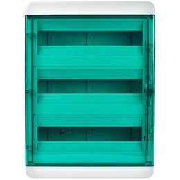 TEKFOR Корпус пластиковый КМПн-54 IP65 зеленая прозрачная дверь